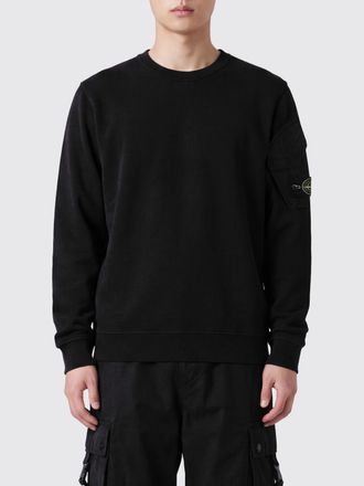 Stone Island Felpa con cappuccio in cotone con stampa grafica