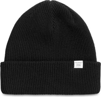 Norse Projects Norse Beanie - Heren - Hoeden - Zwart - ONE Size - Wol - Accessoires