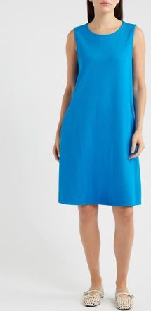 Eileen Fisher ROUND NECK A-LINE K/L DRESS in Ibiza at Nordstrom, Size X-Large