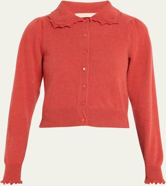 Ulla Johnson Kalila Collared Cashmere Crop Cardigan