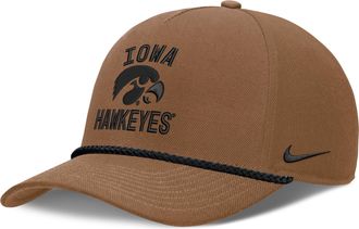 Nike Iowa 2026 Military Appreciation Rope Rise Nike Mens College Adjustable Hat in Brown | NC962EAIA-7AL
