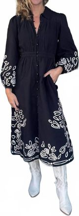 Cleobella Elyse Midi Dress In Black/ivory