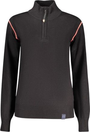 North Sails Lange Mouwen Sweater met Halve Rits - Dames - Thermokleding winter - Zwart - L - Fitness