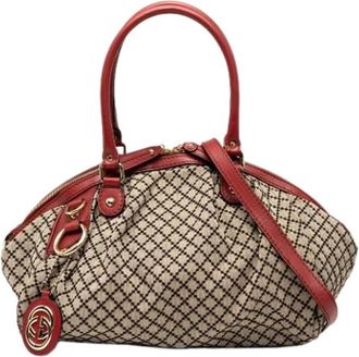 Gucci Pre-owned Handbags, female, Multicolor, Size: ONE SIZE Pre-owned Canvas Handbag