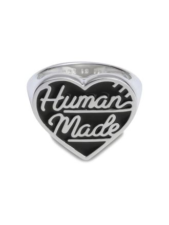 Human Made heart-shaped silver ring
