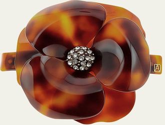 Alexandre de Paris Camelia Floral Barrette