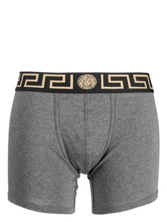 Versace Boxer con banda logo - Grigio