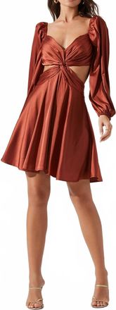 Astr Anamaria Cut Out Mini Dress In Rust