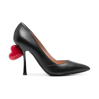 Moschino Pumps, female, Black, 3 UK, Black Leather Pointed Toe Heels