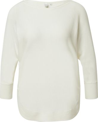 QS by s.Oliver Strickpullover QS, Damen, Gr. XXL (44), wei&szlig;, Strick, Obermaterial: 83% Viskose, 17% Polyamid, unifarben, regular fit taillenbedeckt, U-Boot-Ausschnit
