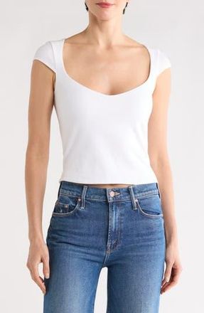 Good American Superstretch T-Shirt in White001 at Nordstrom Rack, Size X-Small