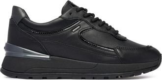 Geox Black Desya Leisure Low-Profile Leather Sneakers