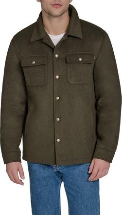 Dockers Fleece Lined Shirt Jacket in Chartreuse at Nordstrom, Size Xx-Large