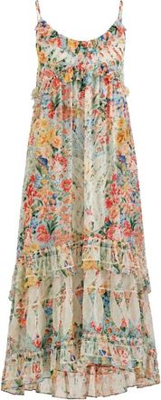 Farm Rio Rendeira Midi Jurk - Dames - Maxi kleedjes - Veelkleurig - XS - Leer - Kleedjes
