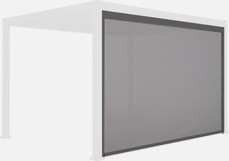 Sweeek Sweeek - Toldo Vertical De 4m Para P&eacute;rgola Triomphe, Triomphe Toldo 4m, Gris, 370x1x236 Cm