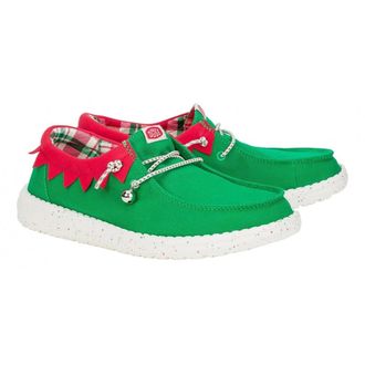 Hey Dude Wendy Holiday Elf 42658-3XX Womens Green Slip On Casual Shoes NIN360