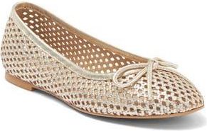 Bruno Magli Janina Woven Flat in Gold at Nordstrom Rack, Size 6