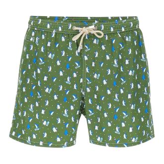 MC2 Saint Barth Beachwear, male, Green, Size: XL Lighting Micro Fantasy Ultralight Swim Short