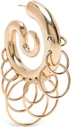 Panconesi Pierced Serpent Hoops Medium - Dames - Oorbellen - Geel - ONE Size - Accessoires