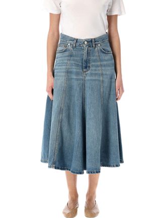 Haikure Serenity Denim Midi Skirt