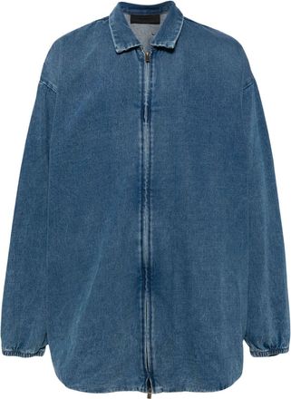 Fear of God zip-up denim shirt jacket - men - Cotton - L - Blue