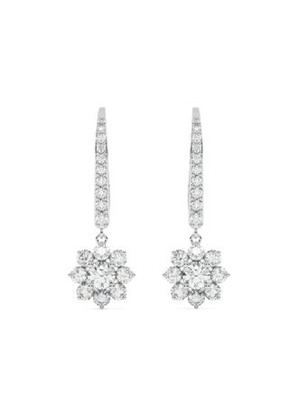 Tilla 14kt white gold dangling earrings - Silver
