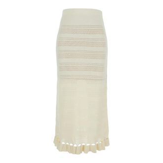 Twinset Donna, Gonne, Bianco, M, new