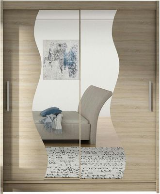 Mirjan24 Armario Closico 134, Roble Sonoma, 200x150x58cm, Puertas De Armario: Correderas, N&uacute;mero De Estantes: 5