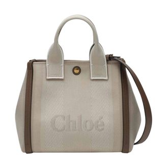 Chloé Handbags, female, Beige, Size: ONE SIZE Stylish Cotton Bags