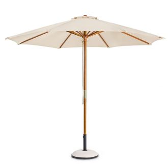 Outdoor Living Sombrilla de madera natural y dosel de 3 m