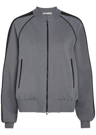 AARON ESH Panelled Jersey Varsity Jacket - Grey - S (UK8-10 / S)