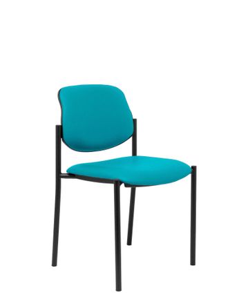 Piqueras y Crespo Silla Fija Styl Similpiel Verde Chasis Negro