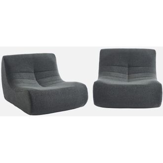 Sweeek Sweeek - Sof&aacute; Modular En Borreguito Texturizado, 2 Plazas, Sokol Borreguito, 91x105x72 Cm