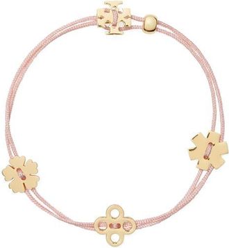 Tory Burch Forget Me Not Cord Bracelet in Pink at Nordstrom