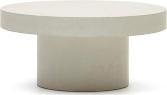 K Home Runder In-/Outdoor Design Couchtisch Aigovo ø 90 cm, Weiss