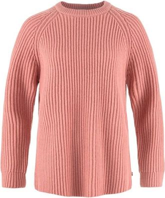 Fjällräven Övik Rib Sweater Wollpullover für Damen | rosa