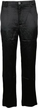 Vivienne Westwood Broeken, Dames, Zwart, M, Katoen, Tuxedo in Satin Straight Broeken