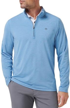 Travis Mathew Heater Pro Quarter Zip Pullover in Pacific Coast at Nordstrom, Size Xxx-Large