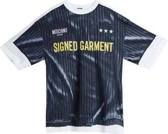 Moschino Calcio Tshirt - Heren - T-shirts - Blauw - M - Katoen - Tops