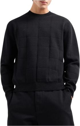 A|X Armani Exchange Basis Crewneck Trui Zwart - Heren - Ronde hals truien - Zwart - XL - Katoen - Truien & Vesten