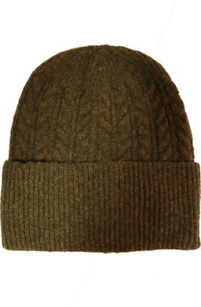 Capelli Beanie CAPELLI NEW YORK, Damen, loden, Strick, Obermaterial: 50% Polyacryl, 50% Polyamid, gemustert, unifarben, M&uuml;tzen Beanie, Feinstrick, Zopfmuster,