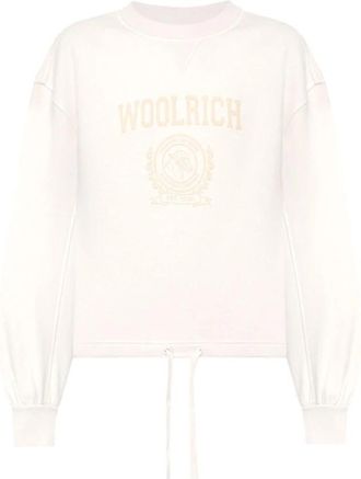 Woolrich Felpa - Dames - Sweatshirts - Wit - L - Hoodies & sweatvesten