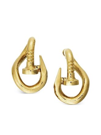 David Webb 18kt yellow gold Bent Nail earrings - women - 18kt Yellow Gold - One Size
