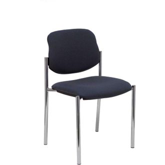 Piqueras y Crespo Silla Fija Styl Bali Gris Oscuro Chasis Cromo