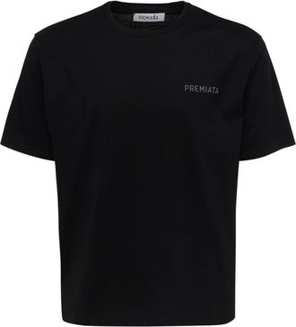 Premiata Zwart T-shirt - Heren - T-shirts - Zwart - 2XL - Katoen - Tops
