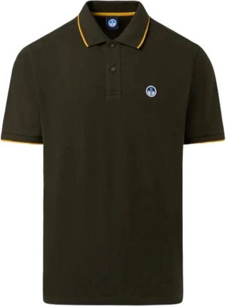 North Sails Polo Shirt met Logo Kraag - Heren - Polos - Groen - XL - Katoen - Tops