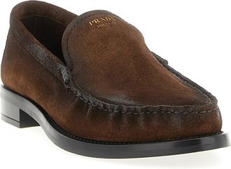 Prada Calfskin Loafers - Brown