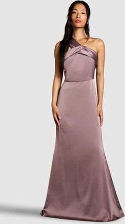 Coast Asymmetric Neck Maxi Dress in Dark Mauve at Nordstrom, Size 14