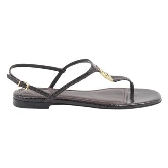 Fendi FFold Sandal - female - Fendi - Flat Sandals - Black - 3 UK - Shoes