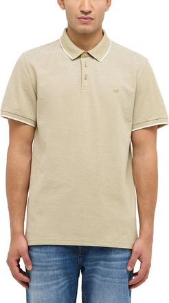 Mustang Poloshirt MUSTANG MUPalco, Herren, Gr. M, gr&uuml;n, meliert, Piqu&eacute;, Obermaterial: 100% Baumwolle, meliert, normal normal, ohne Ausschnitt, Shirts Poloshir